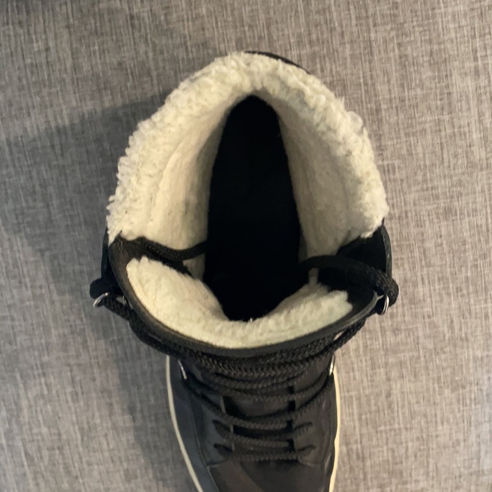 Saint Lauren Black Ho-Top Shearling Sneakers - Picture 5 of 7